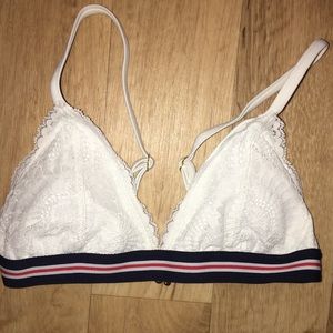 White lace bikini top